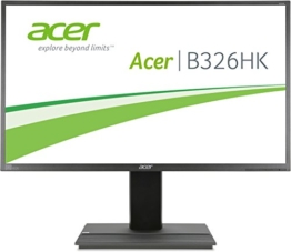 Acer B326HKAymjdpphz 81 cm (32 Zoll) Monitor (DVI, HDMI, USB Hub, UHD 3840 x 2160, Höhenverstellbar, EEK C) dunkelgrau - 1