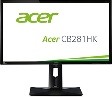 Acer CB1 CB281HKbmjdprx 71 cm (28 Zoll) Monitor (DVI, HDMI 2.0, DisplayPort, höhenverstellbar, Pivot, Ultra HD, 3.840 x 2.160, 1ms Reaktionszeit, EEK C) schwarz - 1