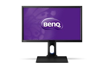 BenQ BL2420U 60,96 cm (24 Zoll) 4K UHD Monitor (4K UHD, VGA, DVI, HDMI, USB, 5ms Reaktionszeit, Höhenverstellbar 140mm, Pivot, Lautsprecher) schwarz - 1